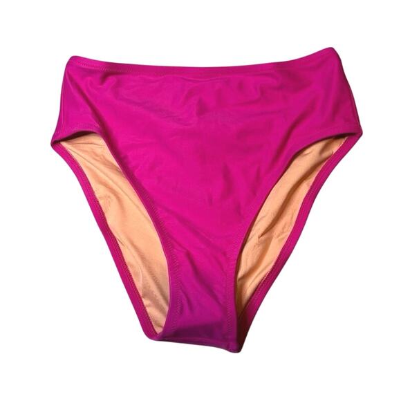 J.Crew Magenta Orchid High-Rise Full Coverage Bikini Bottom NWT S - Picture 3 of 5